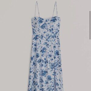 Abercrombie & Fitch Faux Silk High-Slit Midaxi Dress (BNWT)